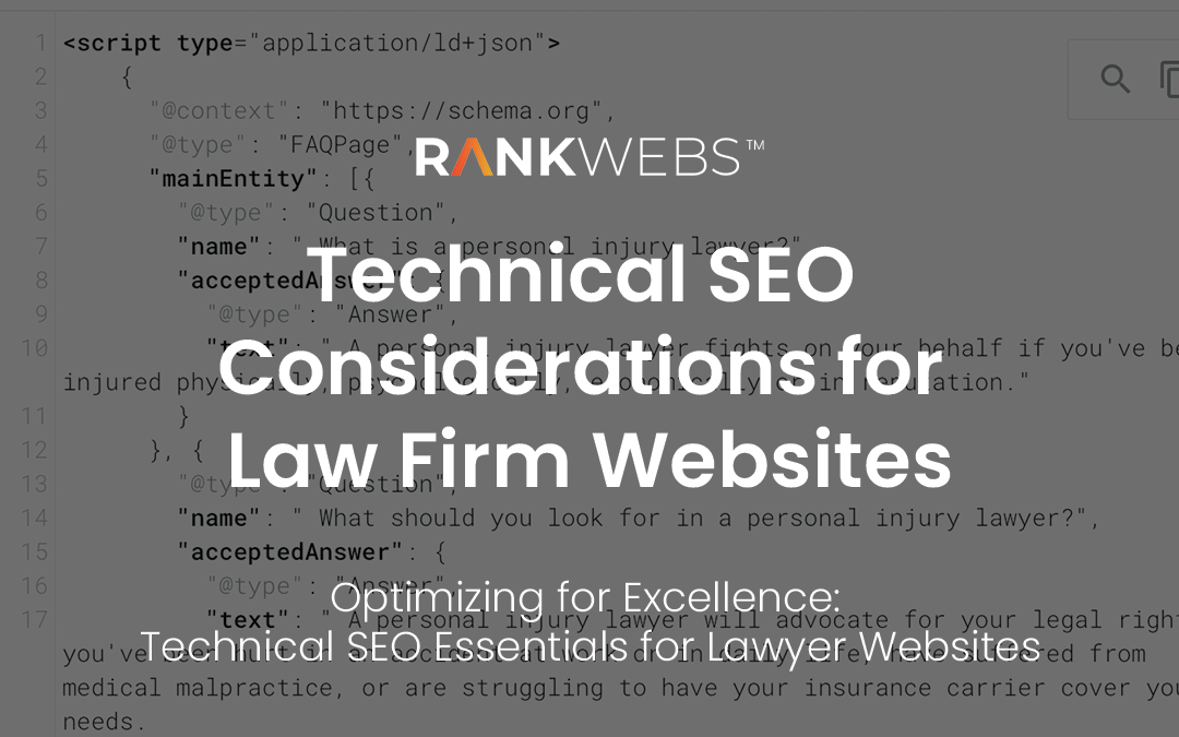 Technical SEO Considerations for Law Firm Websites